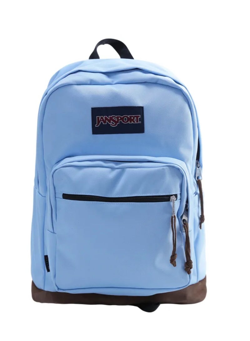 JANSPORT 【School season】Classic Colorful School Bag with Leather Computer Compartment Must-Have Back-to-School Travel Bag Laptop Bag for Students - Image 1