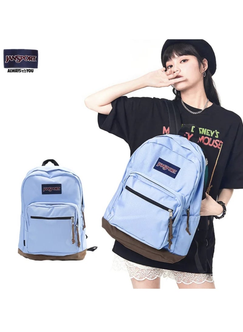 JANSPORT 【School season】Classic Colorful School Bag with Leather Computer Compartment Must-Have Back-to-School Travel Bag Laptop Bag for Students - Image 2