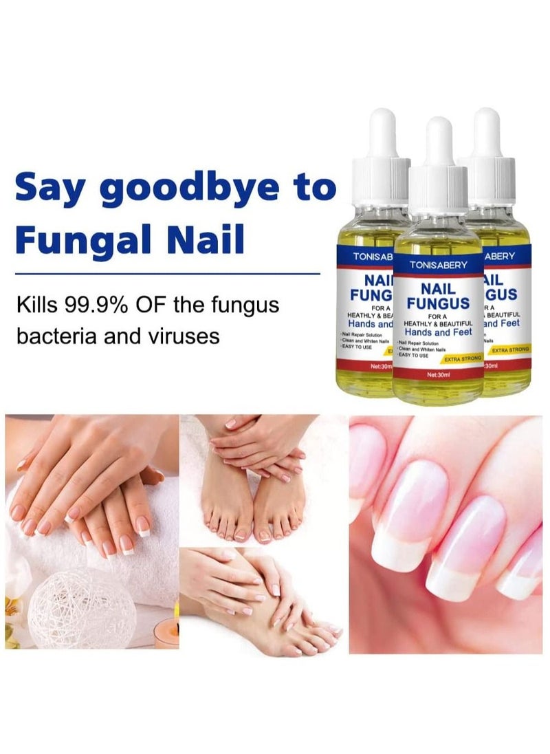 TONISABERY - Nail Fungus Solution For Cracked & Discolored Nails Natural Safe Effective Repairs & Protects Removes Nail Infections Nourishing Fluid for Hand & Feet No Side Effects Irritation Unisex 30ml - Image 1
