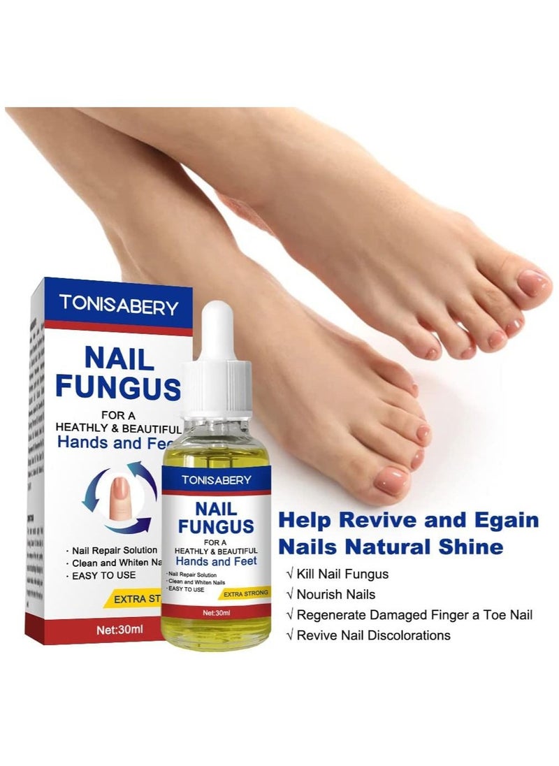 TONISABERY - Nail Fungus Solution For Cracked & Discolored Nails Natural Safe Effective Repairs & Protects Removes Nail Infections Nourishing Fluid for Hand & Feet No Side Effects Irritation Unisex 30ml - Image 1