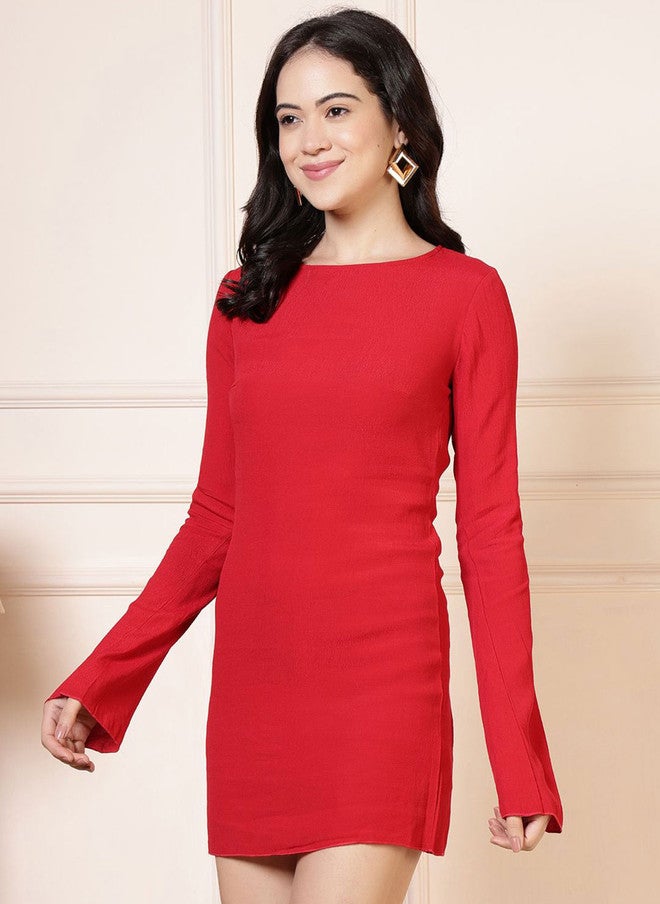 Rue Collection بلوزة حمراء ضيقة للنساء - Image 4