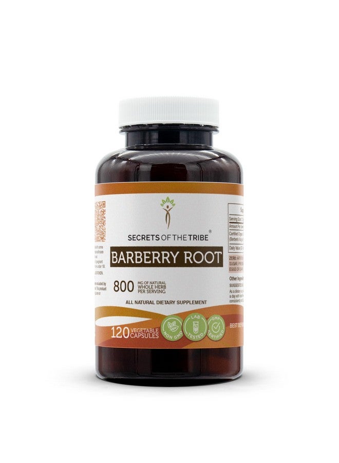 Secrets of the Tribe Barberry Root 120 Capsules, Made with Vegetable Capsules and Barberry (Berberis Vulgaris) Dried Root Bark (120 Capsules) - Image 1