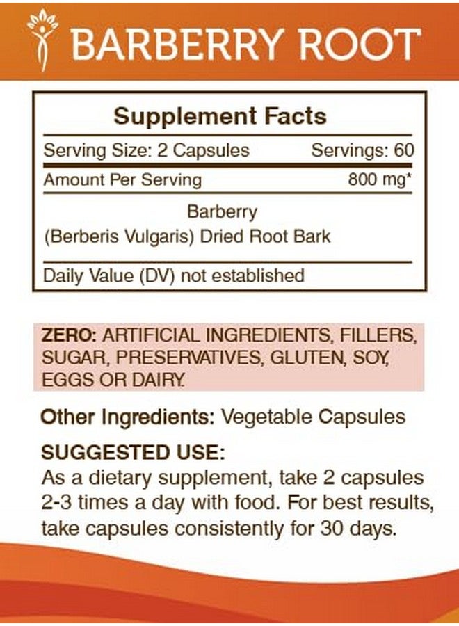 Secrets of the Tribe Barberry Root 120 Capsules, Made with Vegetable Capsules and Barberry (Berberis Vulgaris) Dried Root Bark (120 Capsules) - Image 3