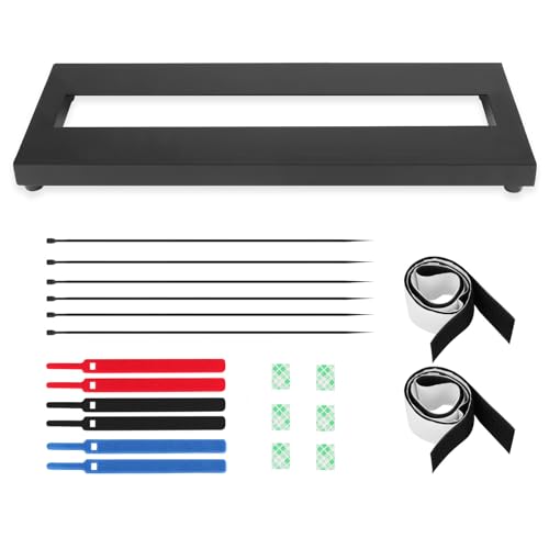 MrPower 15 x 57 Mini Pedalboard 075lb Alum Alloy Super Light Guitar Bass Effect Pedal Board With Accessories Self Adhesive Hook Loop Tape Cable Ties CabIe Clamps Small Pedalboard