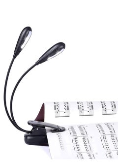 Rechargeable Music Stand Light, Clip on Reading Light, 8 LED Book Lamp, 3-Level Brightness for Eye Protection, Perfect for Piano, Bookworms, Craft -Reading Lamp