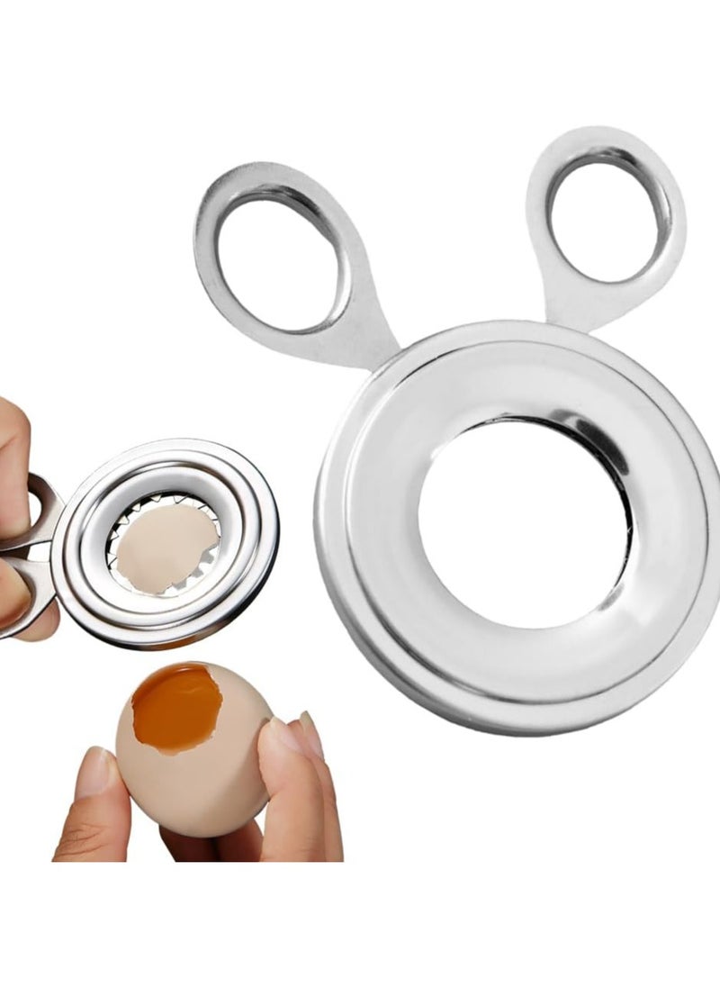 Oasisgalore Stainless Steel Egg Topper Cutter - Upgrade Egg Shell Opener for Boiled and Raw Eggs  - Image 1