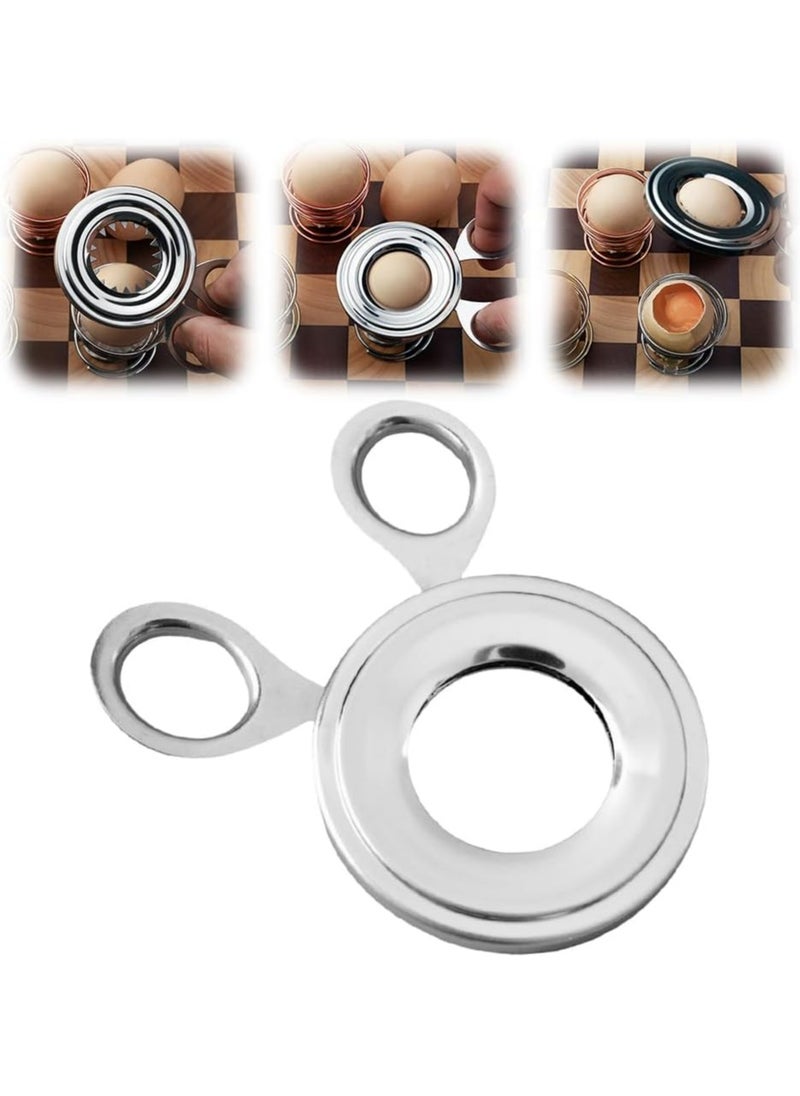 Oasisgalore Stainless Steel Egg Topper Cutter - Upgrade Egg Shell Opener for Boiled and Raw Eggs  - Image 2