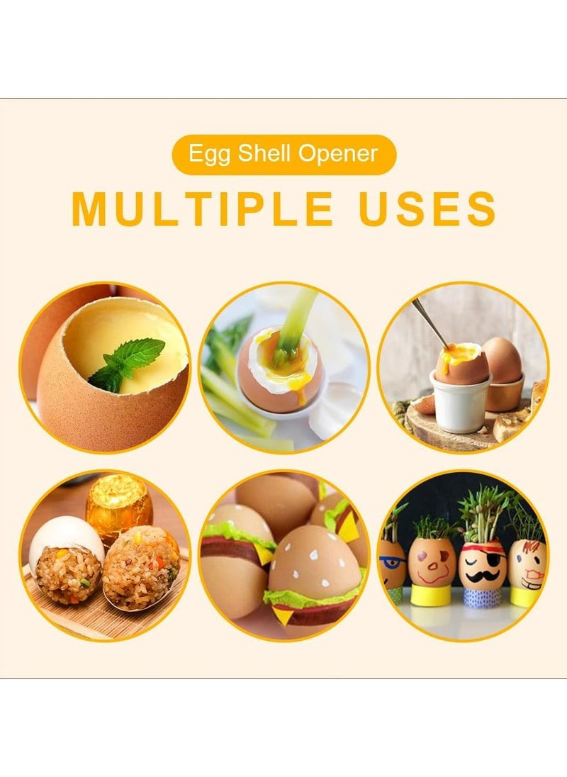 Oasisgalore Stainless Steel Egg Topper Cutter - Upgrade Egg Shell Opener for Boiled and Raw Eggs  - Image 3