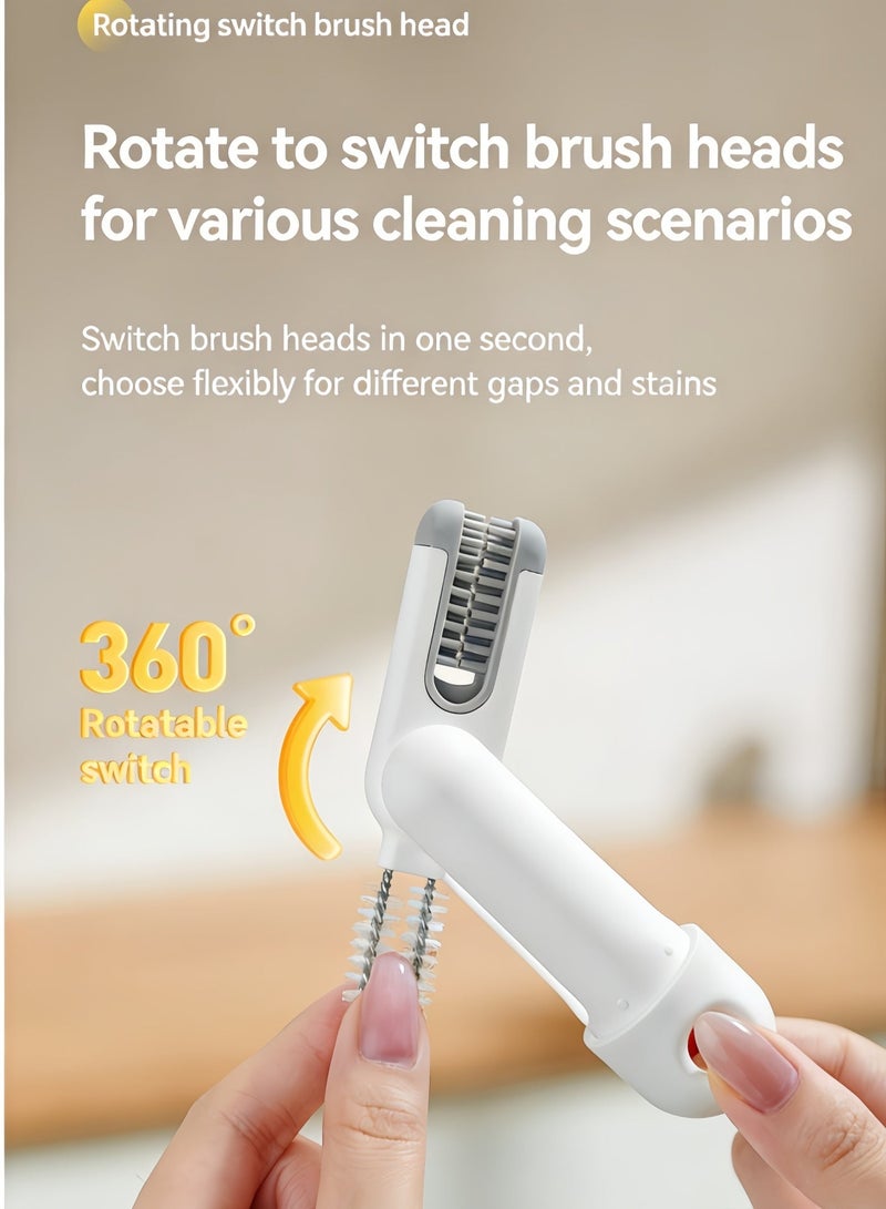ecoco 3-in-1 Silicone Bottle Brush, Food-Grade 360° No-Dead-Spot Cup Cleaner, Long Handle Bottle Scrub Brush for Cups, Baby Bottles, Insulated Bottles - Image 4