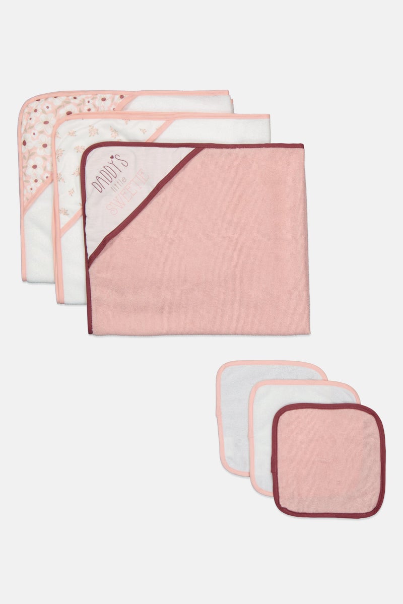 Baby Essentials 6 Pieces Baby Bath Set, Multicolor - Image 1
