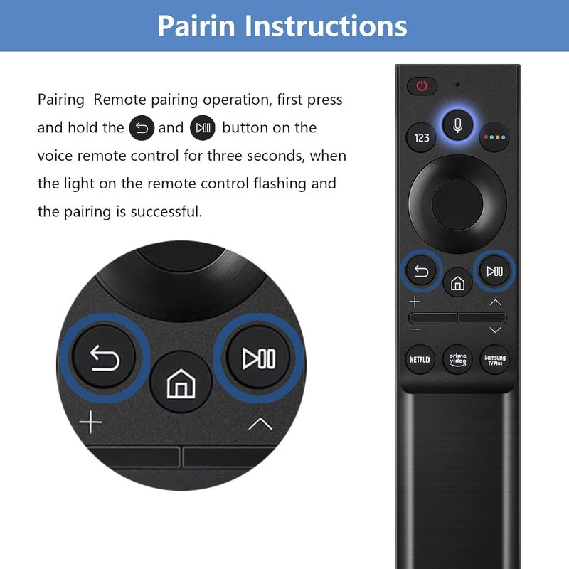 LOMCA Voice Replacement Remote Control BN59-01363A for Samsung Smart TV UN65AU8000 UN65AU8000FXZA UN75AU8000FXZA UN43AU8000FXZA UN50AU8000FXZA UN55AU8000FXZA UN85AU8000FXZA UN85AU8000 - Image 3