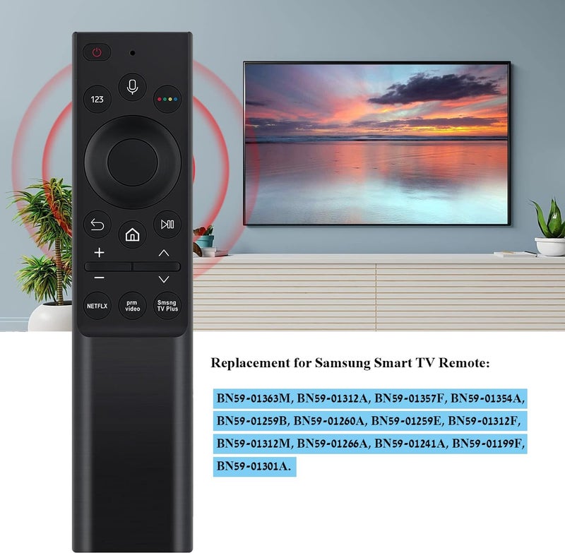LOMCA Voice Replacement Remote Control BN59-01363A for Samsung Smart TV UN65AU8000 UN65AU8000FXZA UN75AU8000FXZA UN43AU8000FXZA UN50AU8000FXZA UN55AU8000FXZA UN85AU8000FXZA UN85AU8000 - Image 1