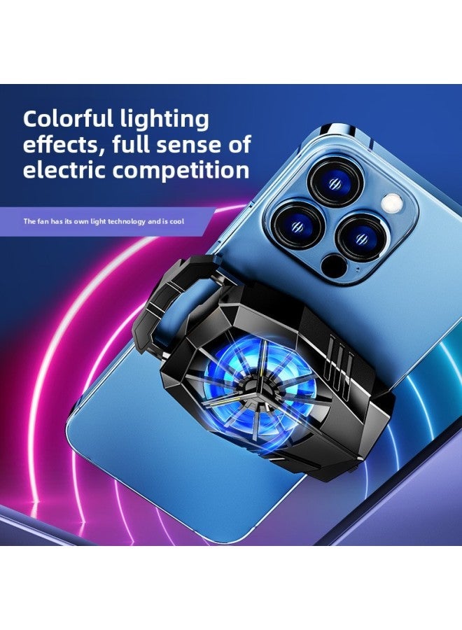 Advantage Running Volume X17 Battery Mobile Phone Radiator Back Clip Portable Quiet Air Cooled Cooling Device-Color:X17 Electroplated Silver - Image 3