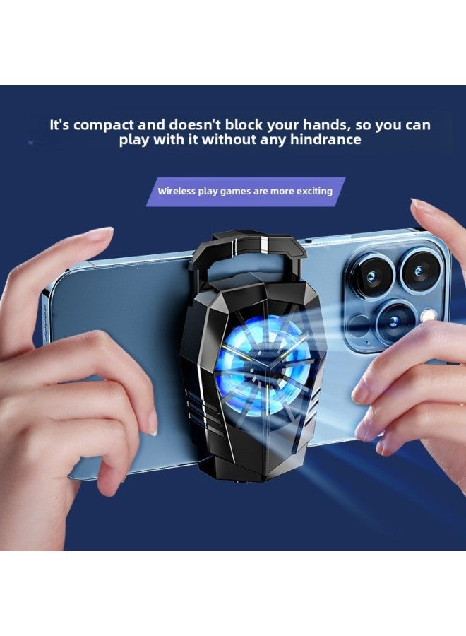 Advantage Running Volume X17 Battery Mobile Phone Radiator Back Clip Portable Quiet Air Cooled Cooling Device-Color:X17 Electroplated Silver - Image 4