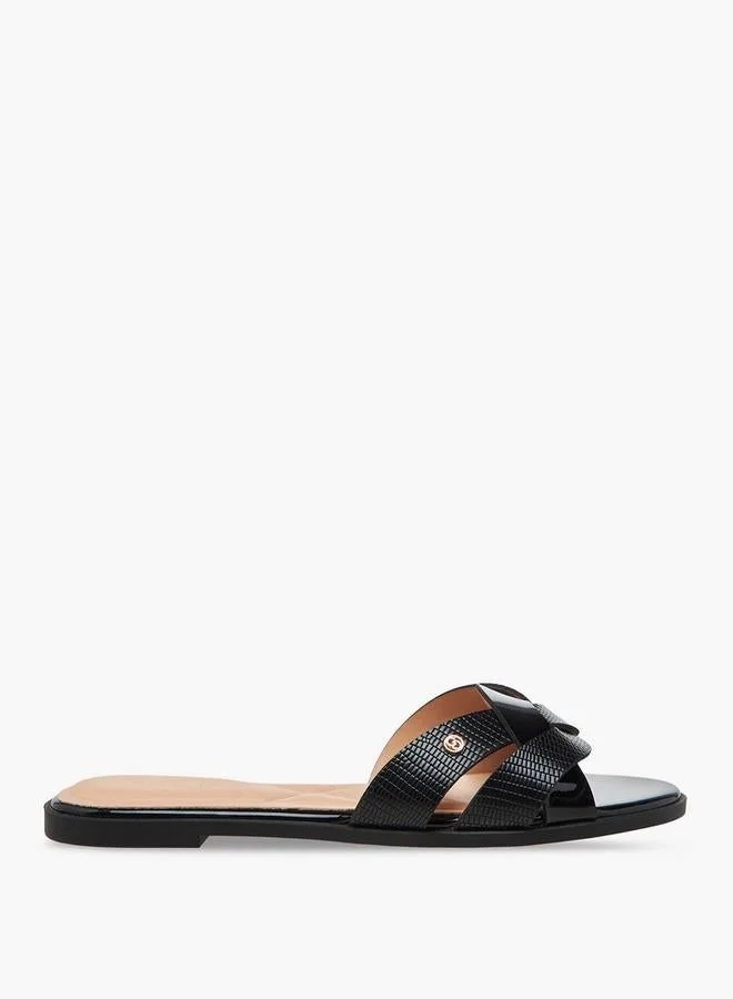 سيليست Women Textured Knot Slide Sandals