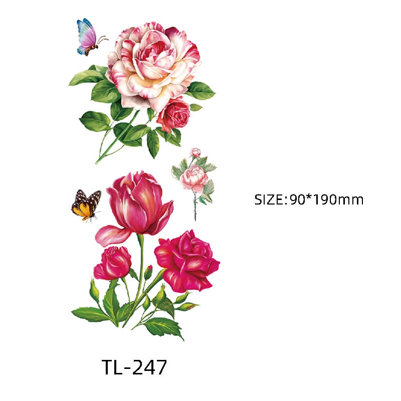 Temporary Tattoo Stickers, Floral, Fresh Style, Plant Tattoos, Small Flower Designs, Factory Ready Stock , American Style - Image 4