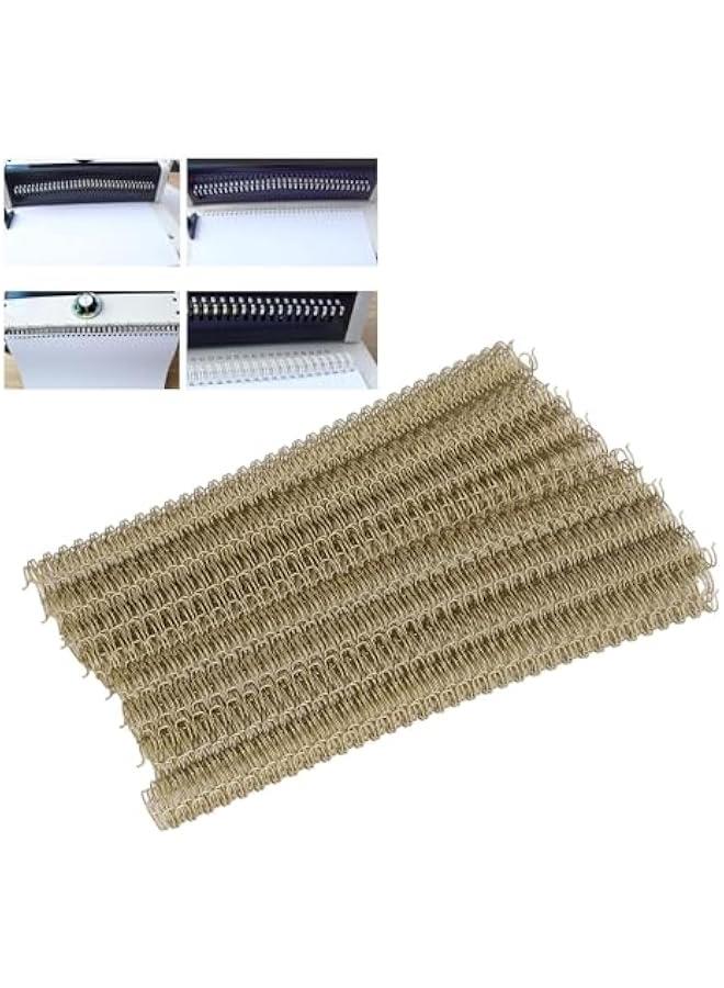 100 Pcs Wire Binding Spines, Binding Wire, 100 Sheet Capacity, 3:1 Pitch, 34 Loop, Double Loop Binding Wires, Combs Ring Coils for School Office Notebook Maker (Light