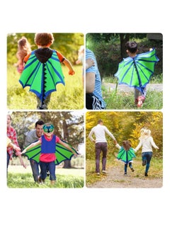 Generic Dinosaur Cape for Kids, Dinosaur Wings Costume, with Dinosaur Mask, Kids Dragon Cape, for Kids Dress Up for Boys Cosplay, Themed Party and Fancy Dress, for 4-9 Years  - Image 1