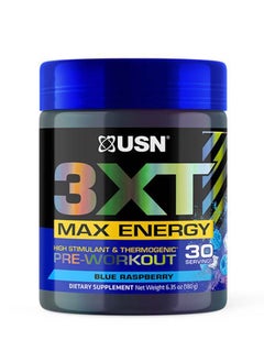 USN 3xt Max Energy Blue Raspberry 30 servings
