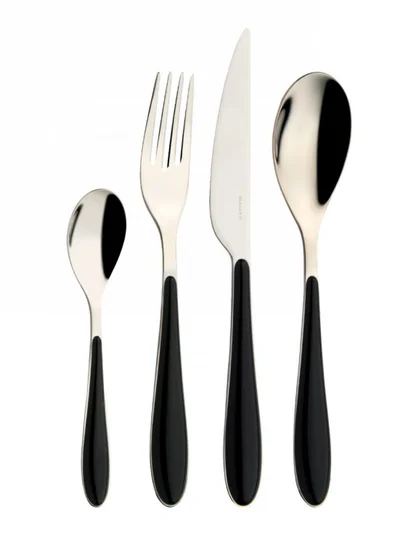 Bugatti Casa Bugatti GIOIA- 24 Piece Black Acrylic Handle