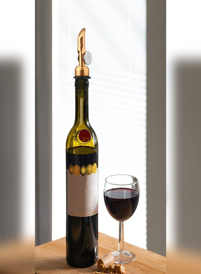 AIEX 4pcs Liquor Bottle Pourers, Stainless Steel Pourers Dispenser Spout Cover with Cap for Liquor Oil Balsamic Vinegar Bottles (Gold) - Image 5