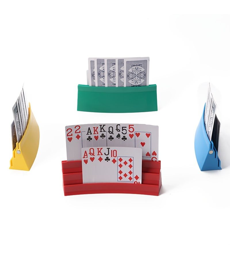 Red 2pcs Playing Card Holder, Portable Card Organizer and Stand for Party Games - Image 4