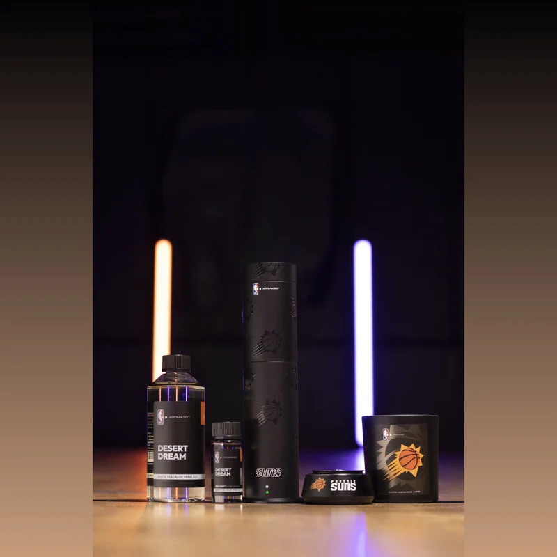 AROMA360 x NBA - Phoenix Suns Luxury Portable Essential Oil Car Diffuser - Aromatherapy Oils Scent Car Diffuser - Auto On/Off Wireless Feature - Oil Not Included