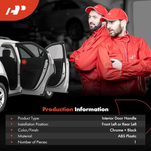 A-Premium Front or Rear Left Driver Side Interior Door Handle Compatible with Toyota Camry 2007-2011, RAV4 2006-2012, Black and Chrome, Replace# 69206-06050-C0, 69206-33100-C0 - Image 2