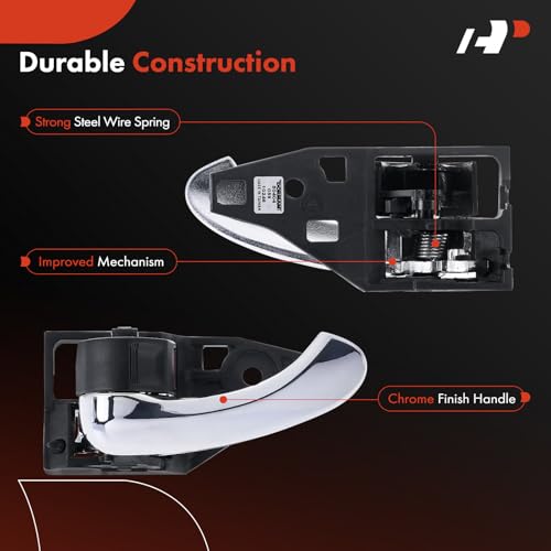 A-Premium Front or Rear Left Driver Side Interior Door Handle Compatible with Toyota Camry 2007-2011, RAV4 2006-2012, Black and Chrome, Replace# 69206-06050-C0, 69206-33100-C0 - Image 4