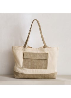Home Box Zoro Cotton Tote Bag with Jute Pouch 55 x 35 cm  - Image 2