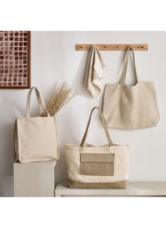 Home Box Zoro Cotton Tote Bag with Jute Pouch 55 x 35 cm  - Image 5