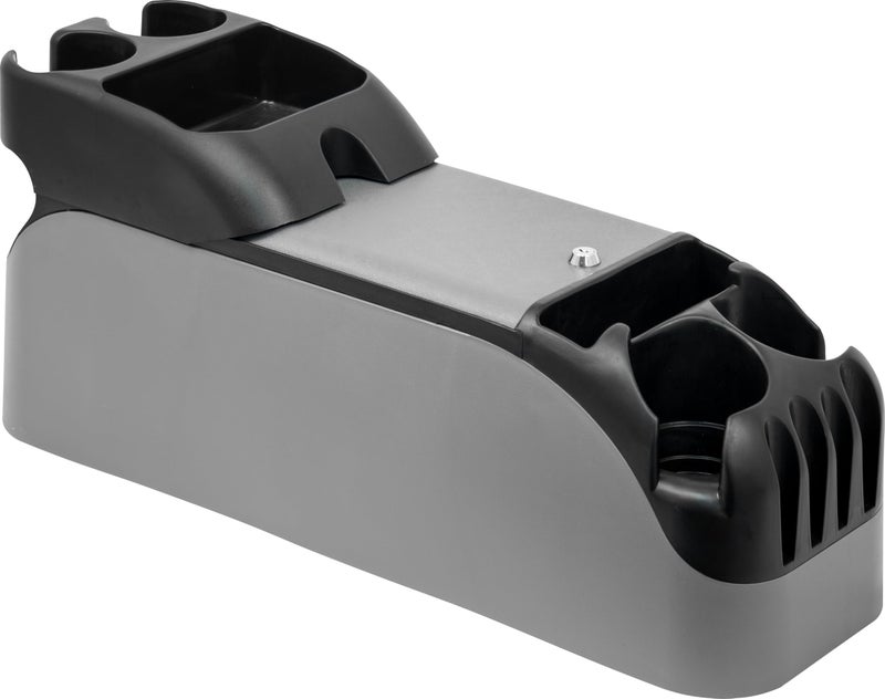 Moblorg Center Console for Minivans, SUVs, Middle Van Console, Extra Cup Holders, Large Storage, Made in USA (Gray) - Image 1