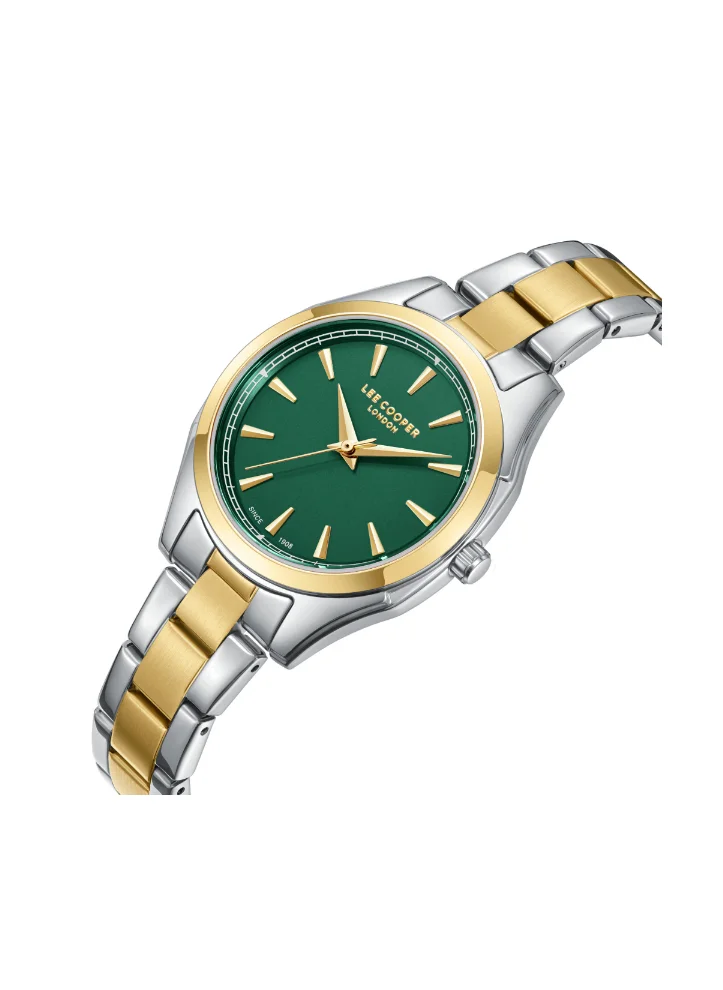 Lee Cooper Women's Analog Display Watch With Silver/Gold Metal Strap - LC08006.270
