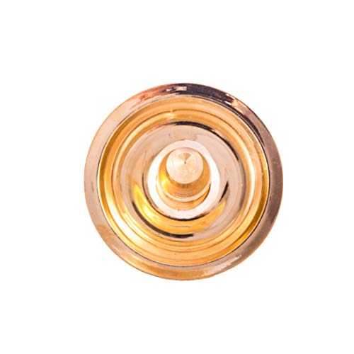 Rolimoli Pure Brass Original Traditional South Fancy Kerela Samay Diya Oil Diwali Puja Lamp, Nilavilakku Golden Nilavilakku Height (8.5 Inch) - Image 4