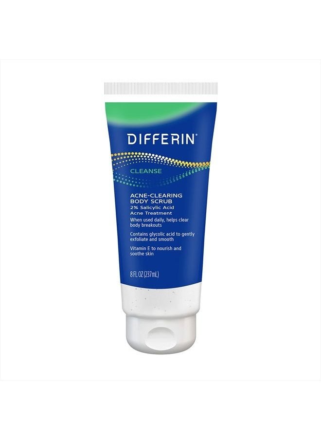 differin Body Scrub with Salicylic Acid Acne Clearing Improves Tone and Texture Prone Skin on Back Shoulders and Chest, 8 Oz (Packaging May Vary)  - Image 1