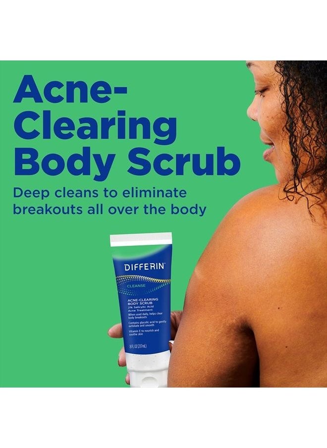 differin Body Scrub with Salicylic Acid Acne Clearing Improves Tone and Texture Prone Skin on Back Shoulders and Chest, 8 Oz (Packaging May Vary)  - Image 3