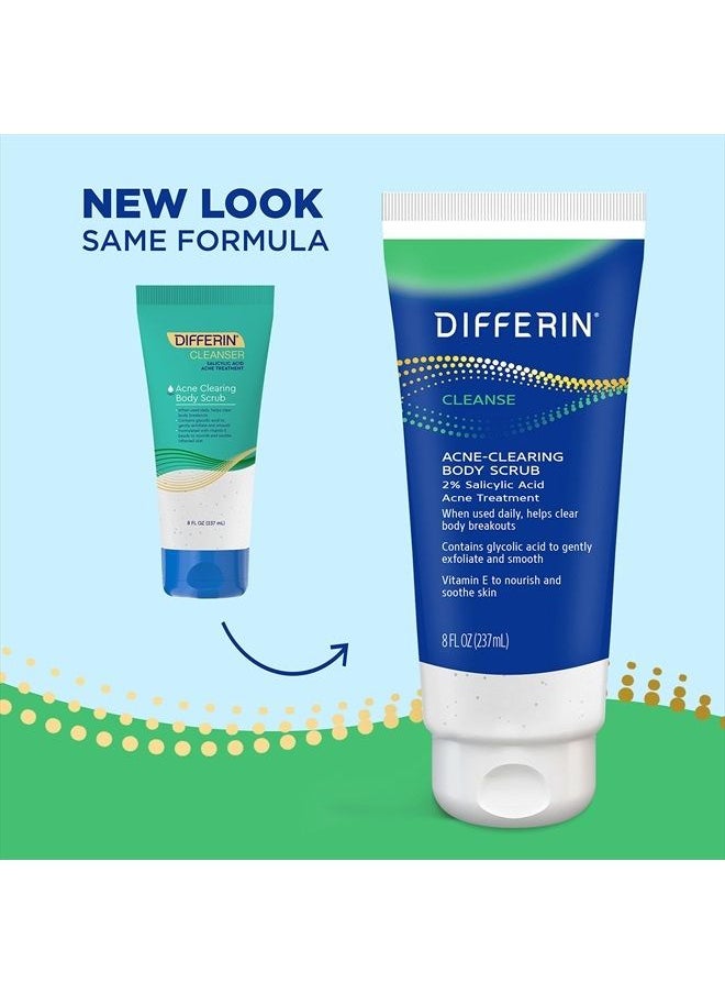 differin Body Scrub with Salicylic Acid Acne Clearing Improves Tone and Texture Prone Skin on Back Shoulders and Chest, 8 Oz (Packaging May Vary)  - Image 2
