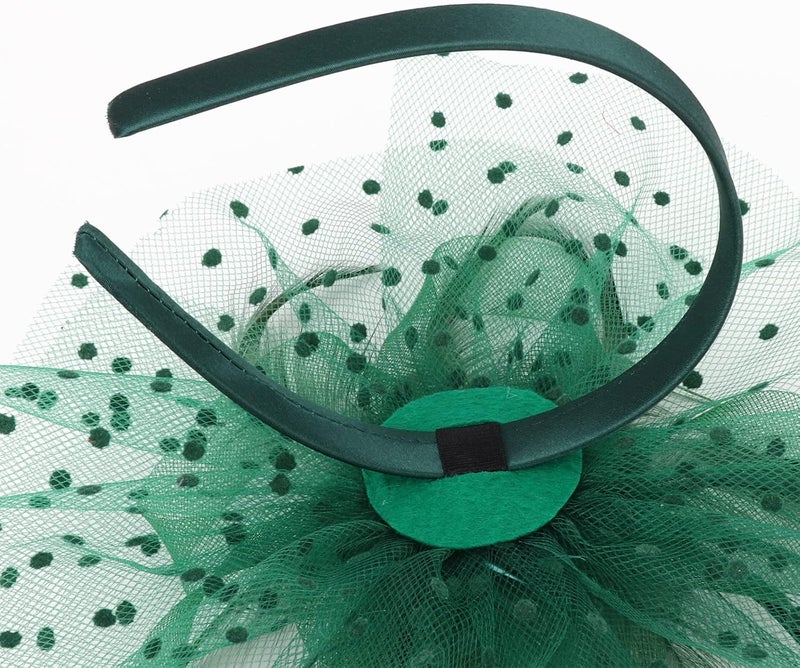 DRESHOW Fascinators Hat Flower Mesh Ribbons Feathers on a Headband and a Clip Tea Party Headwear for Girls and Women - Image 5