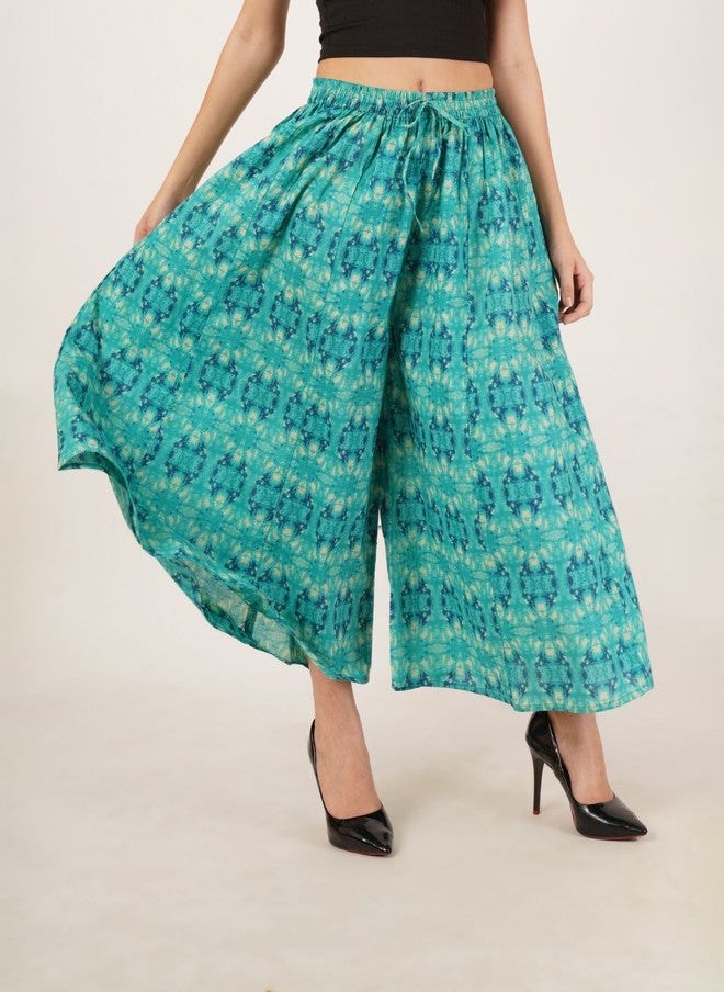 COTLAND FASHION Women Printed Flared Palazzos - Image 3