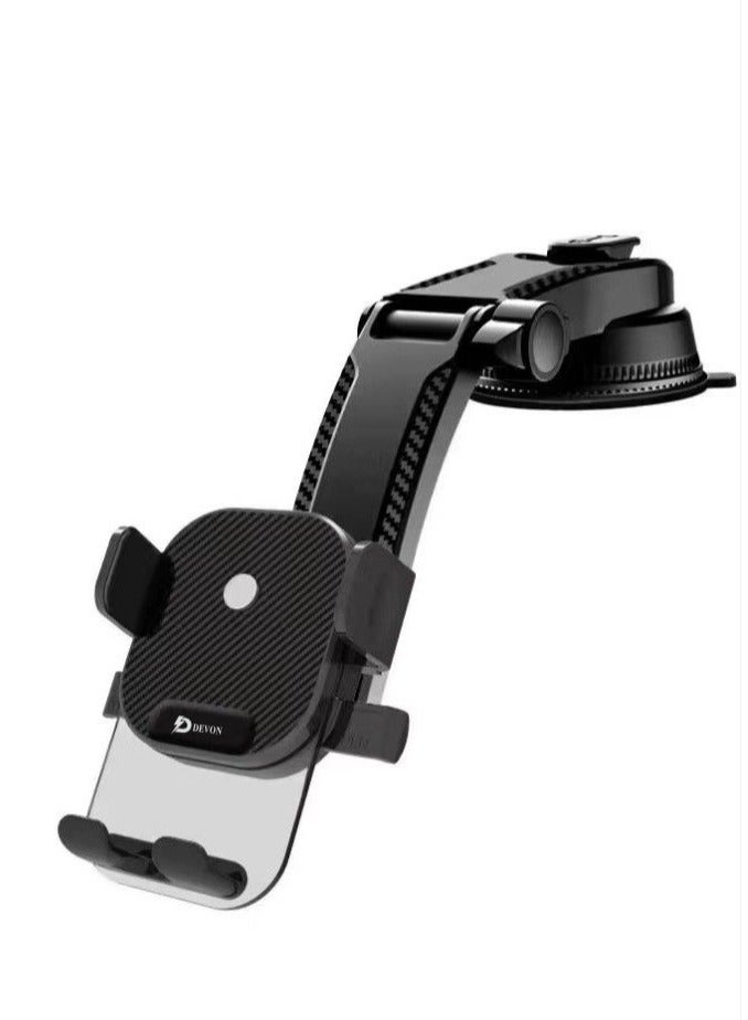 Devon Car Phone Holder with Suction Cup, Heat Resistant, Strong Hold, 360 Degree Rotation for Horizontal and Vertical Position - Image 1