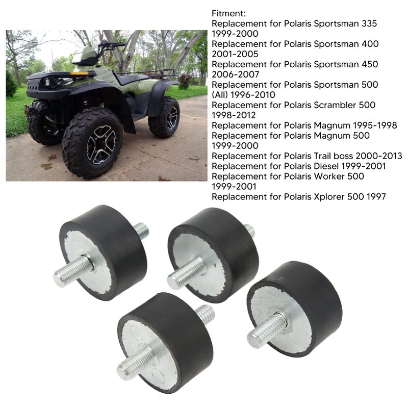 4PCS Anti Vibration Engine Isolator Mount Set Galvanized Iron and Rubber Replacement - Image 4