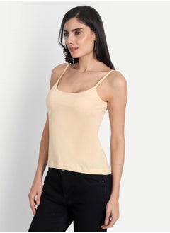 Aimly Aimly Women's Cotton Regular Fit Camisole Slip Beige,Black Pack of 3  - Image 2