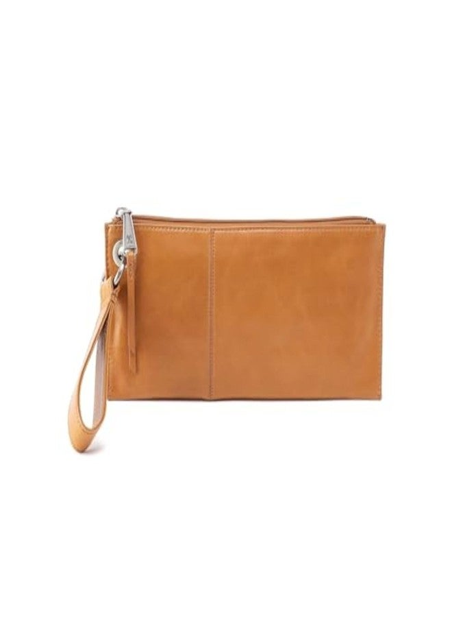 HOBO Vida Leather Wristlet Wallets for Women with Card Slots & Zip Pocket - Clutch Purses with Wristlet Strap, 100% Leather, Handcrafted Design - Natural - Image 1