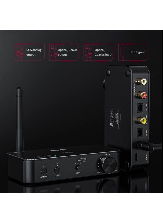 FiiO - BTA30PRO Bluetooth Receiver Portable Transmitter Stereo Wireless High Resolution aptX/LDAC DSD256 Optical/Coaxial/Line-Out for PC/TV/Speaker/Home Audio - Image 1