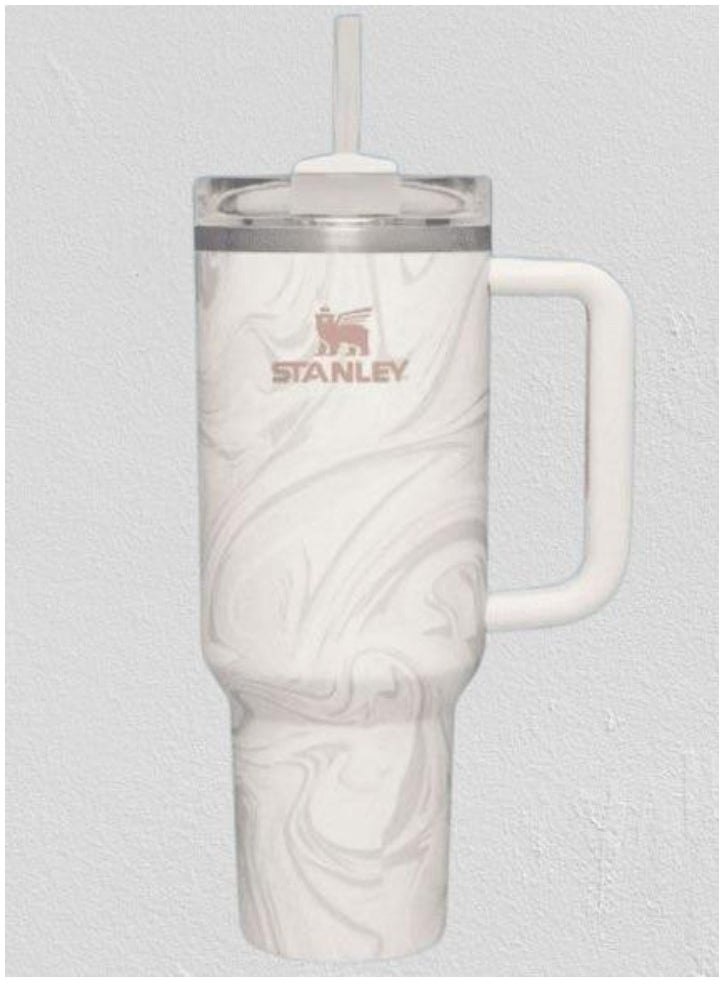 Stanley - Quencher H2.0 FlowState 40 oz Swirl Tumbler with Lid & Straw, Vacuum Insulated – Keeps Drinks Cold for 12 Hours, Leakproof, Durable Stainless Steel Travel Mug – Perfect for Water, Coffee, Iced Tea, Smoothies & More - Image 1