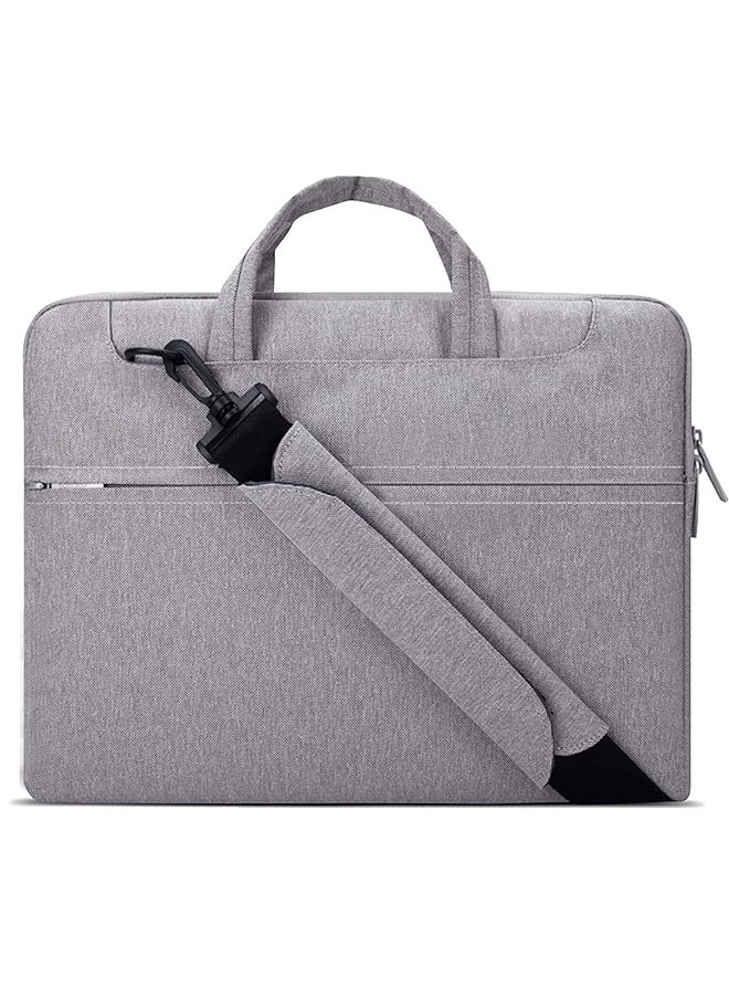 Lacdo - 14 Inch Laptop Shoulder Bag Sleeve Case For 14 Inch New Macbook Pro M3 Pro Max M3 M2 M1 Pro Max A2992 A2918 A2779 A2442 2023 2021 Hp Chromebook 14 Acer Swift 3 5 Computer Bag Gray - Image 1