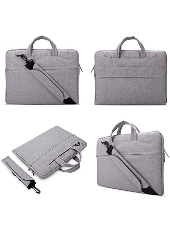 Lacdo - 14 Inch Laptop Shoulder Bag Sleeve Case For 14 Inch New Macbook Pro M3 Pro Max M3 M2 M1 Pro Max A2992 A2918 A2779 A2442 2023 2021 Hp Chromebook 14 Acer Swift 3 5 Computer Bag Gray - Image 1