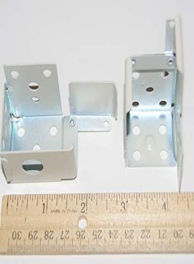 HomeAmore Blind Brackets for 1" X 1 1/2" Headrail (1 Pair with 4 Screws) Ivory - Image 2