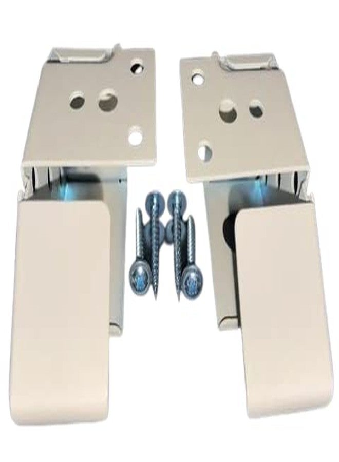 HomeAmore Blind Brackets for 1" X 1 1/2" Headrail (1 Pair with 4 Screws) Ivory - Image 3