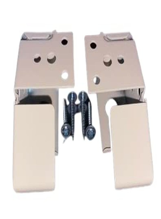 HomeAmore Blind Brackets for 1" X 1 1/2" Headrail (1 Pair with 4 Screws) Ivory - Image 5